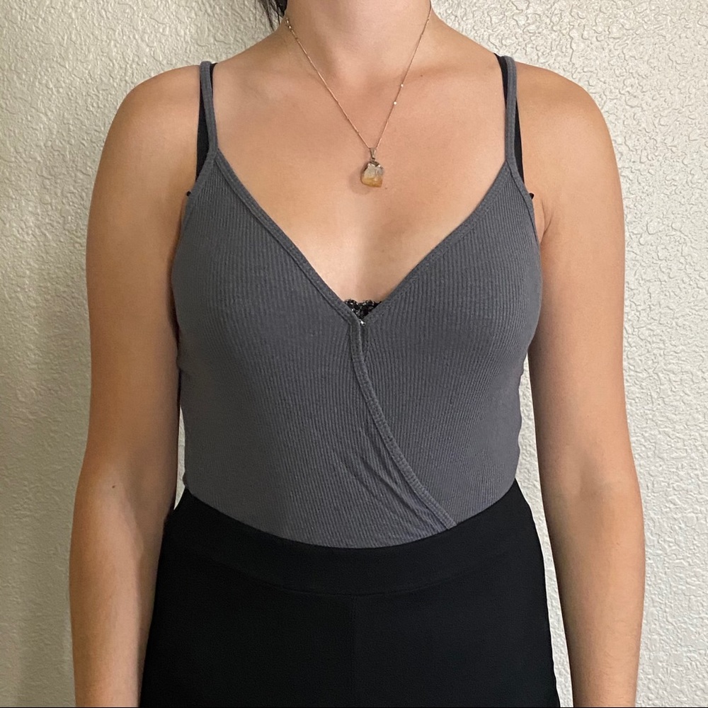 L.A. Hearts Gray Bodysuit